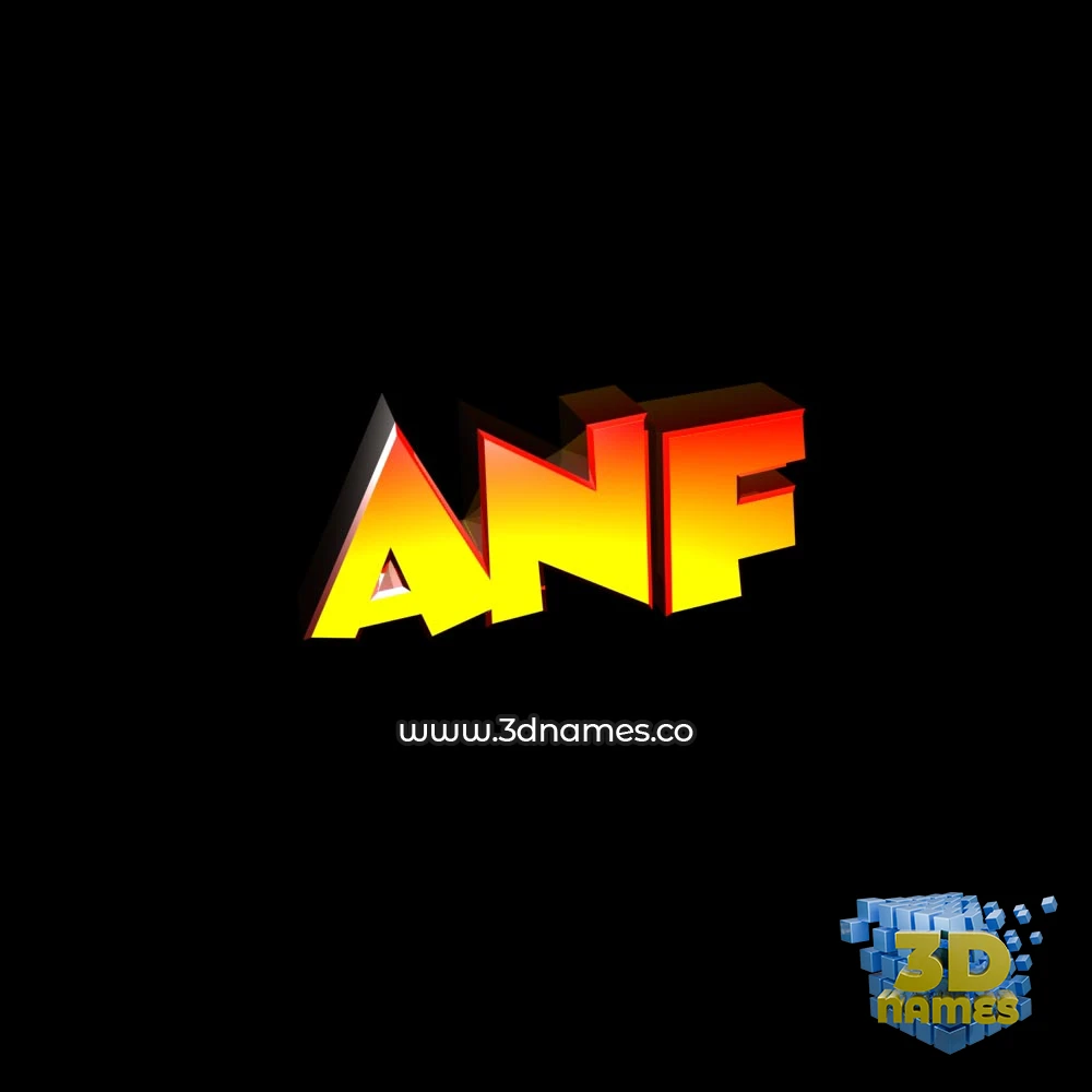 anf in Black Background style - 3D name wallpaper