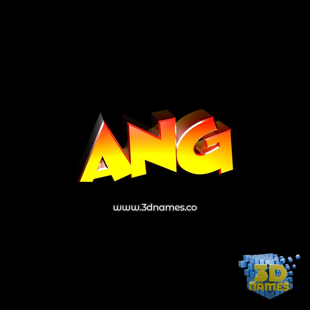 ang in Black Background style - 3D name wallpaper