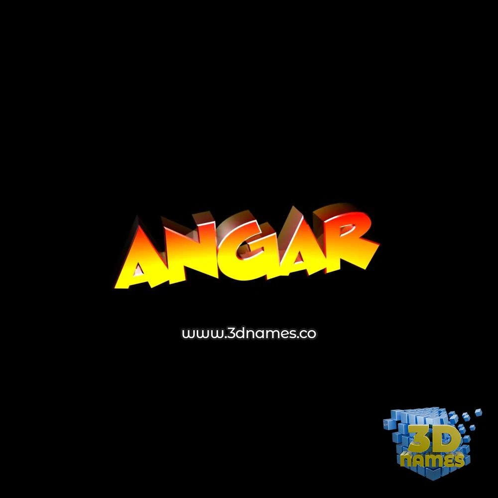 angar in Black Background style - 3D name wallpaper