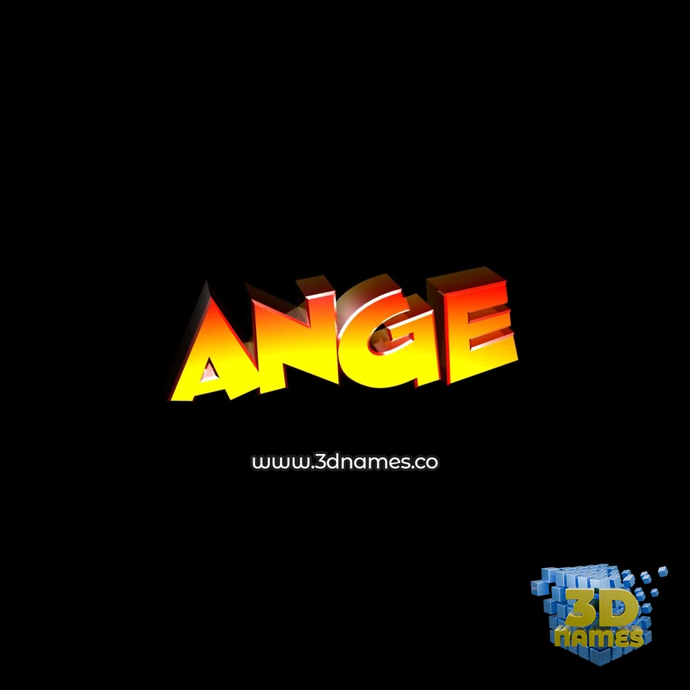 ange in Black Background style - 3D name wallpaper