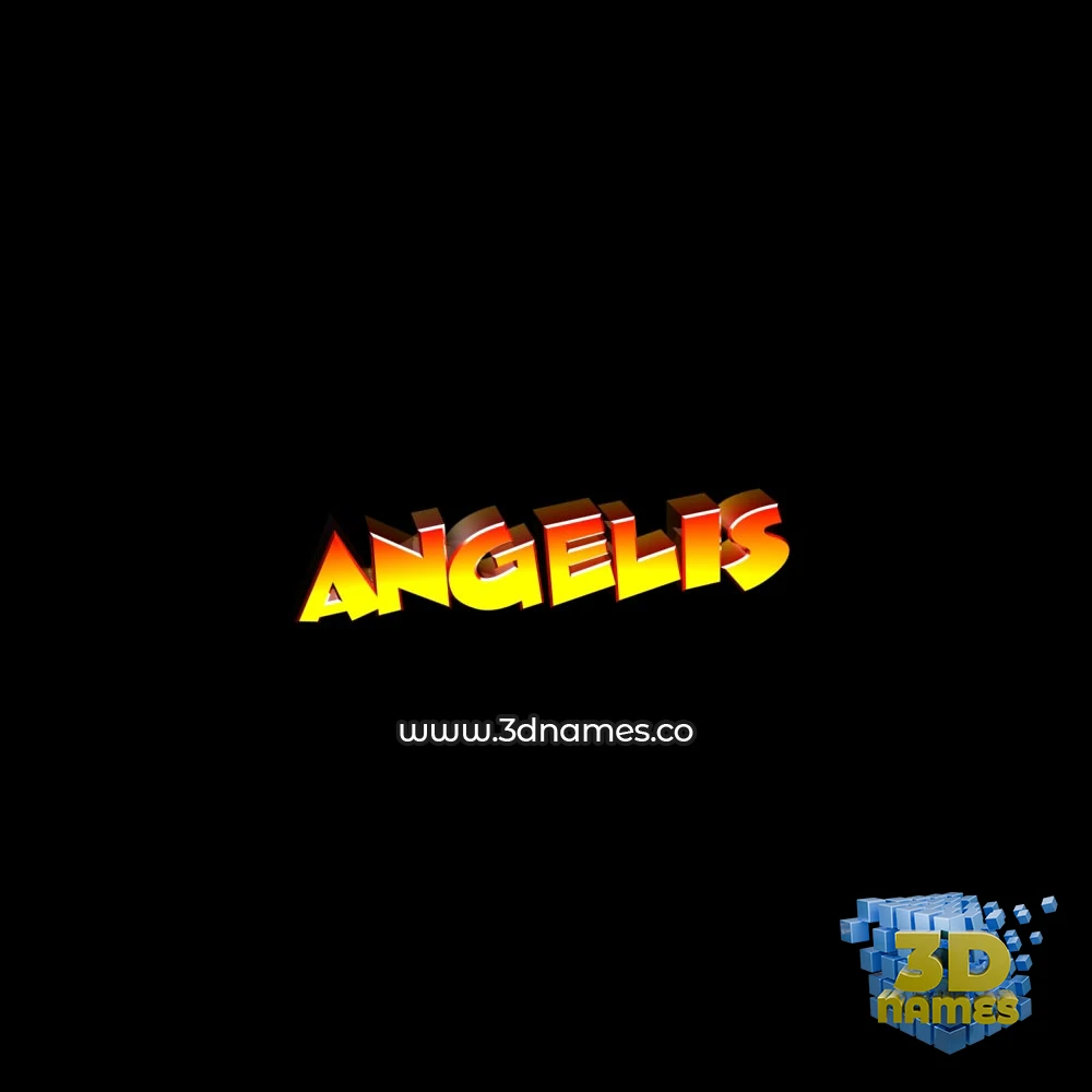 angelis in Black Background style - 3D name wallpaper