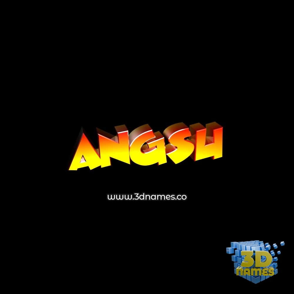 angsu in Black Background style - 3D name wallpaper