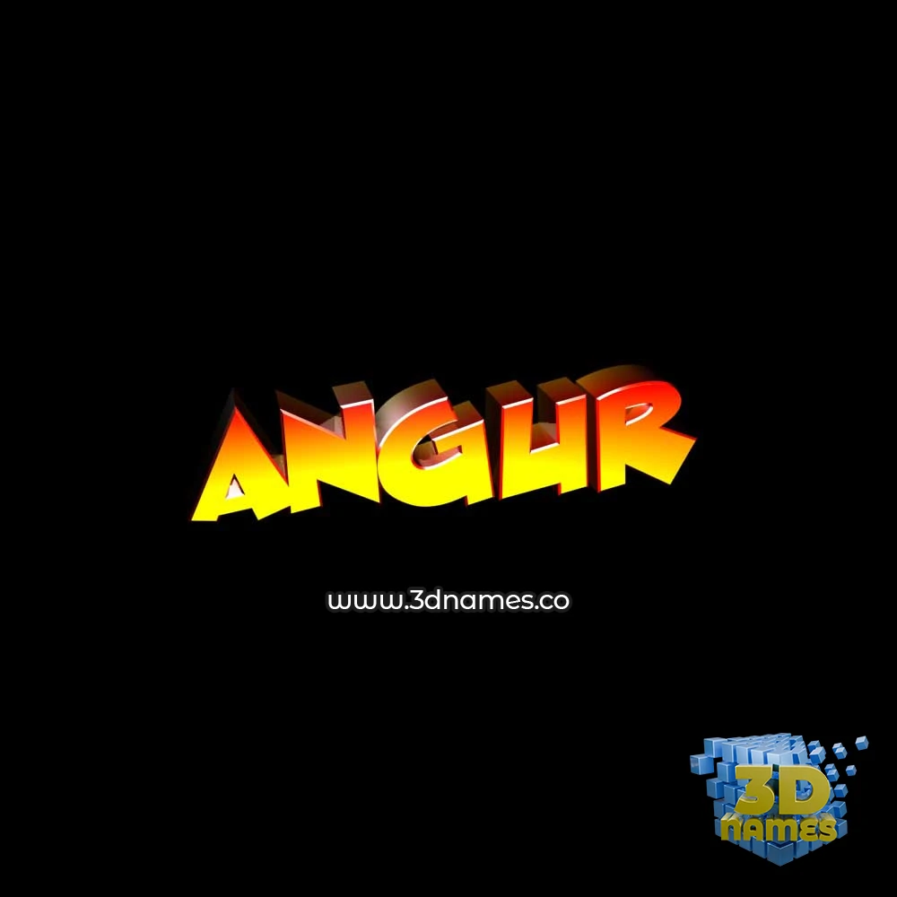 angur in Black Background style - 3D name wallpaper