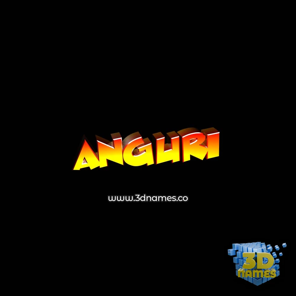 anguri in Black Background style - 3D name wallpaper