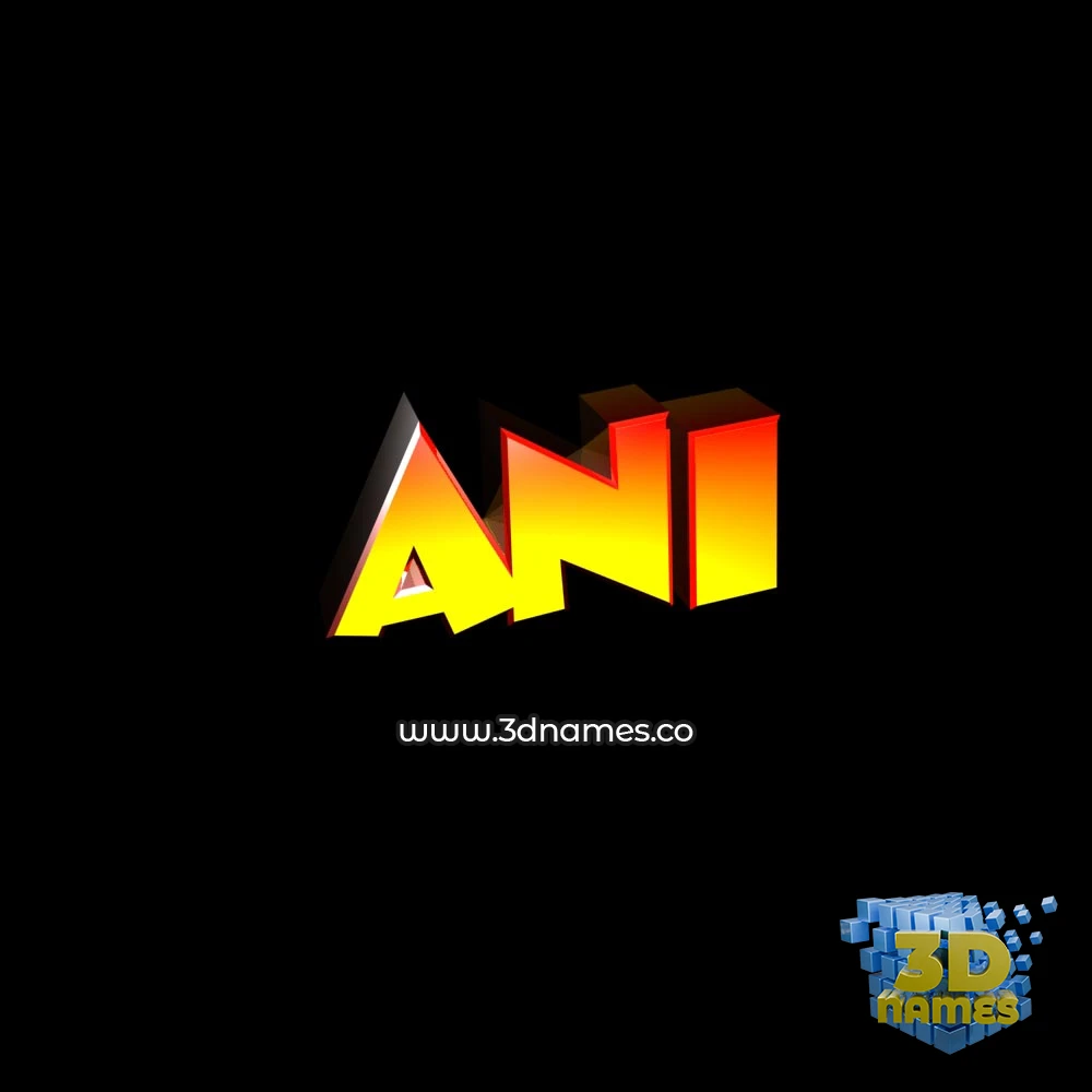 ani in Black Background style - 3D name wallpaper