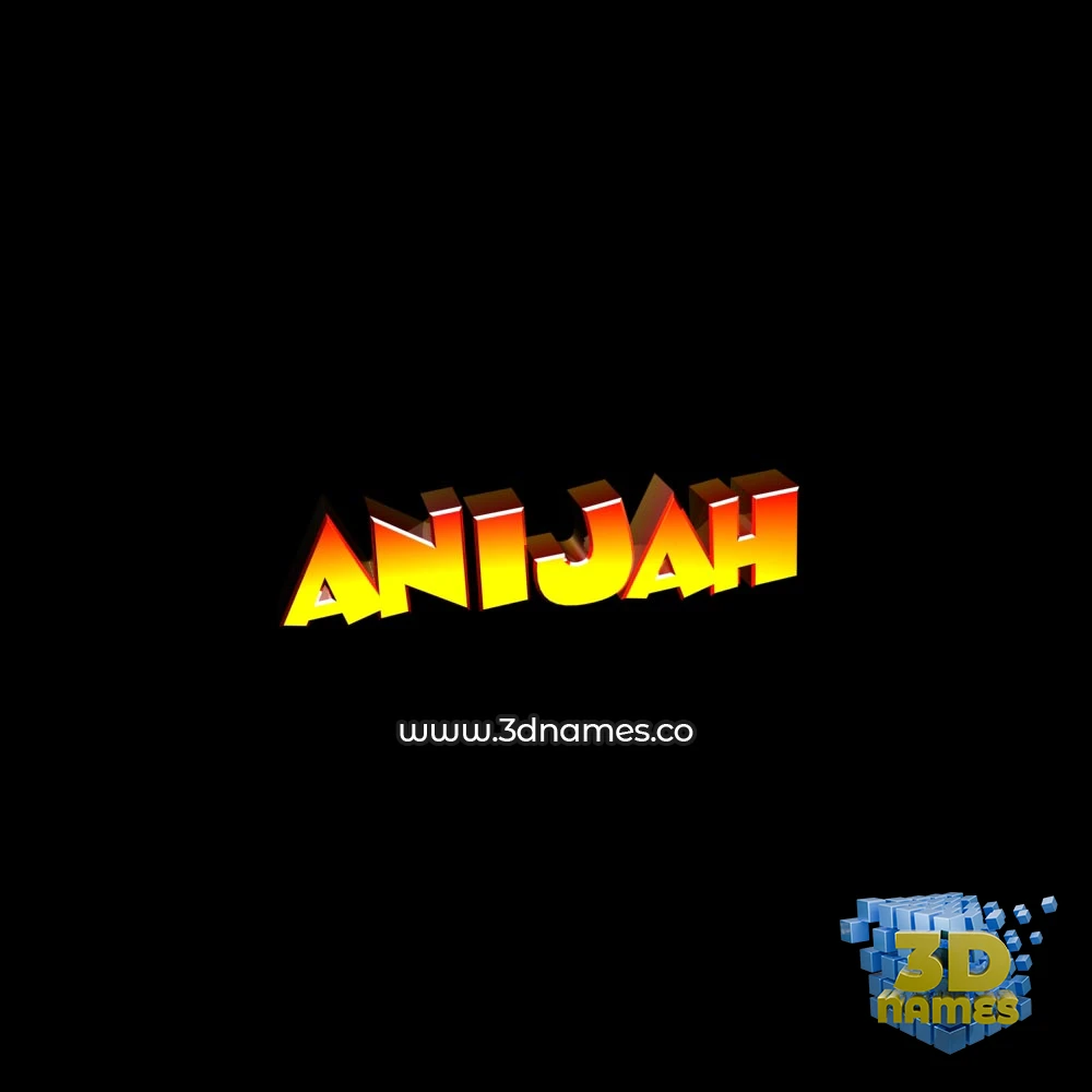 anijah in Black Background style - 3D name wallpaper