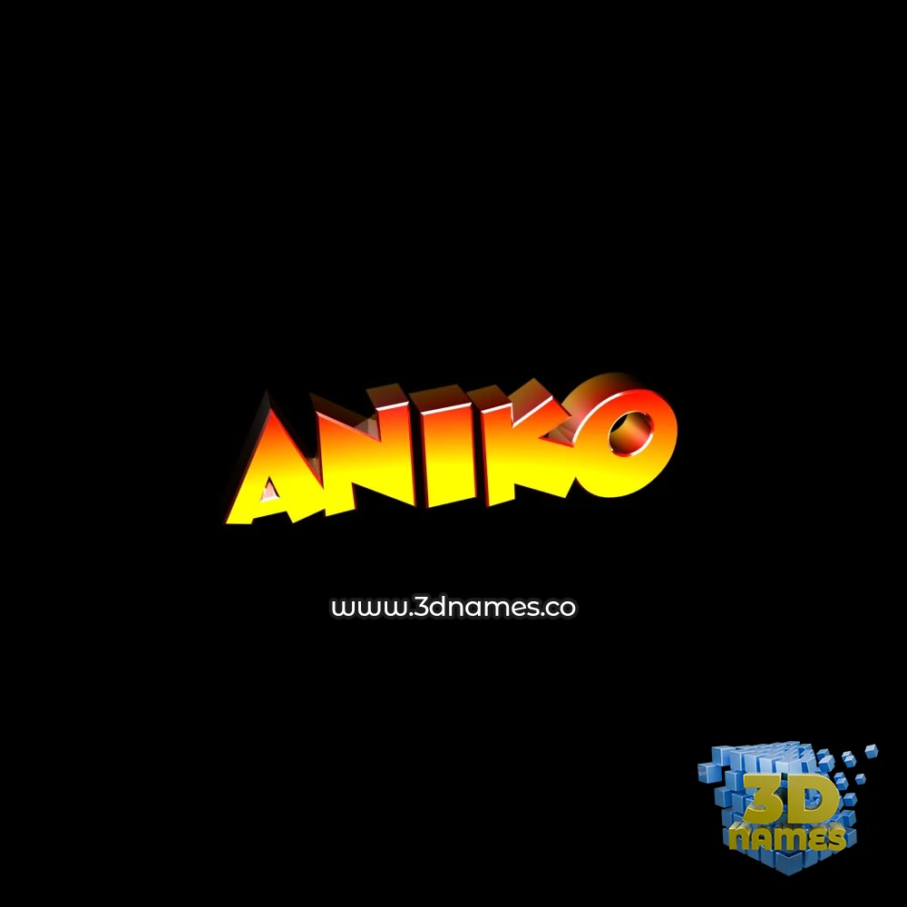 aniko in Black Background style - 3D name wallpaper