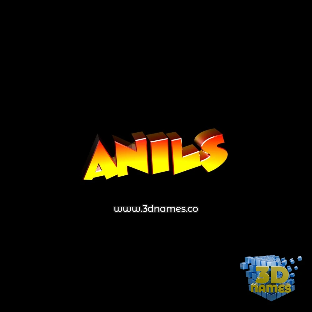 anils in Black Background style - 3D name wallpaper