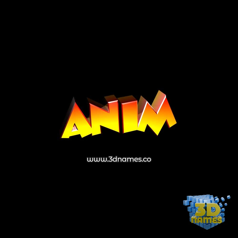 anim in Black Background style - 3D name wallpaper