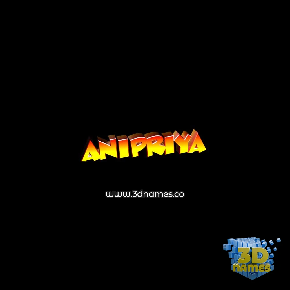 anipriya in Black Background style - 3D name wallpaper