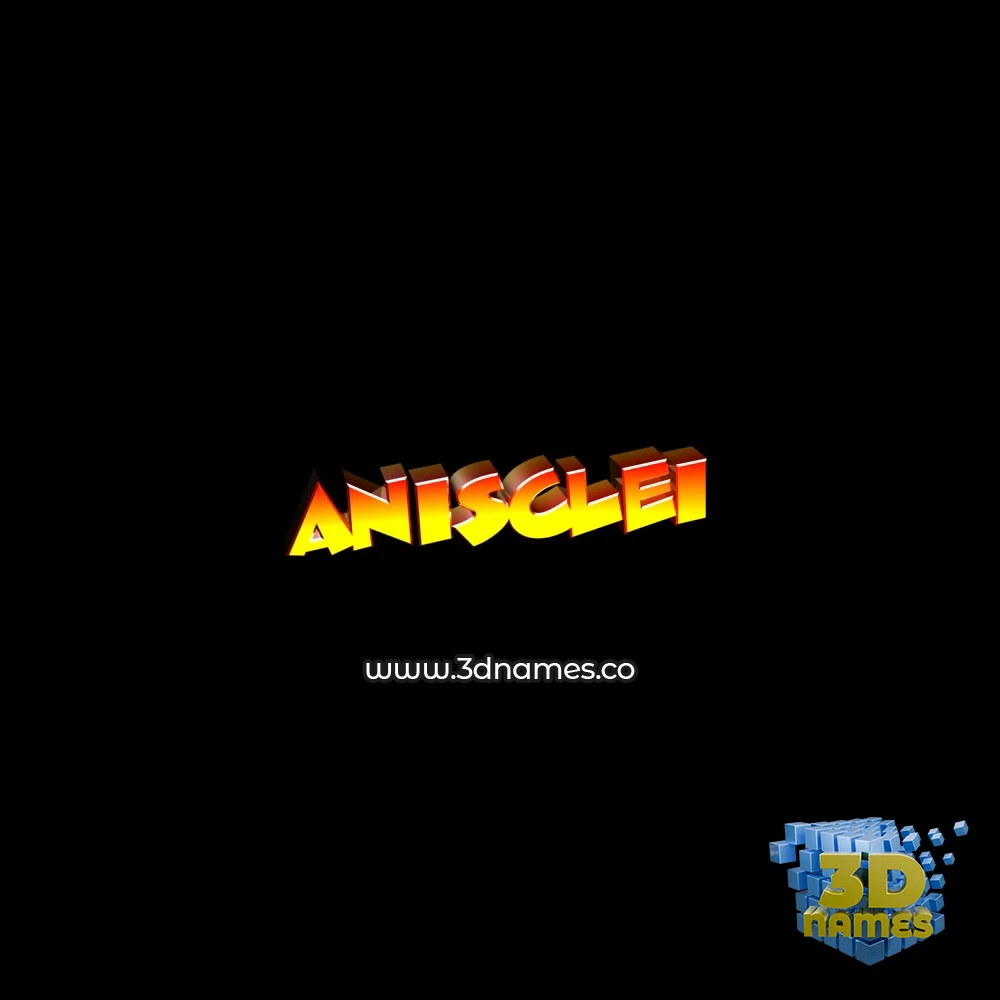 anisclei in Black Background style - 3D name wallpaper
