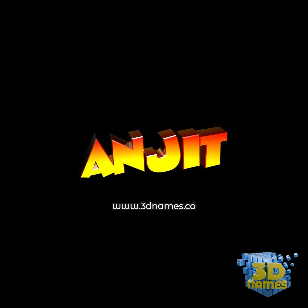 anjit in Black Background style - 3D name wallpaper