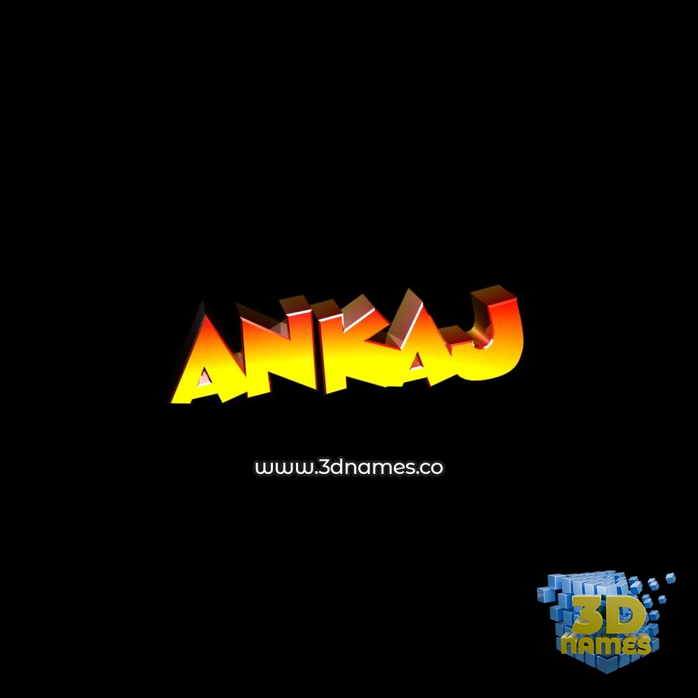 ankaj in Black Background style - 3D name wallpaper