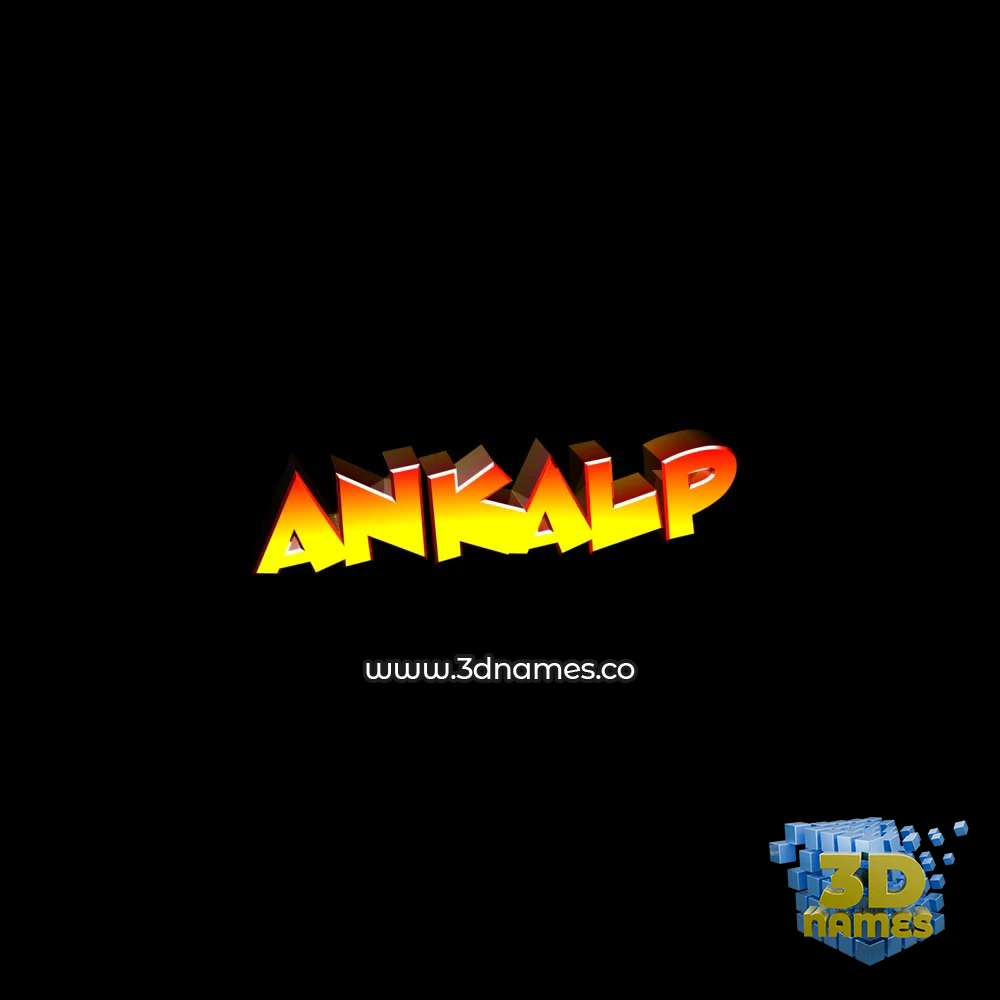ankalp in Black Background style - 3D name wallpaper