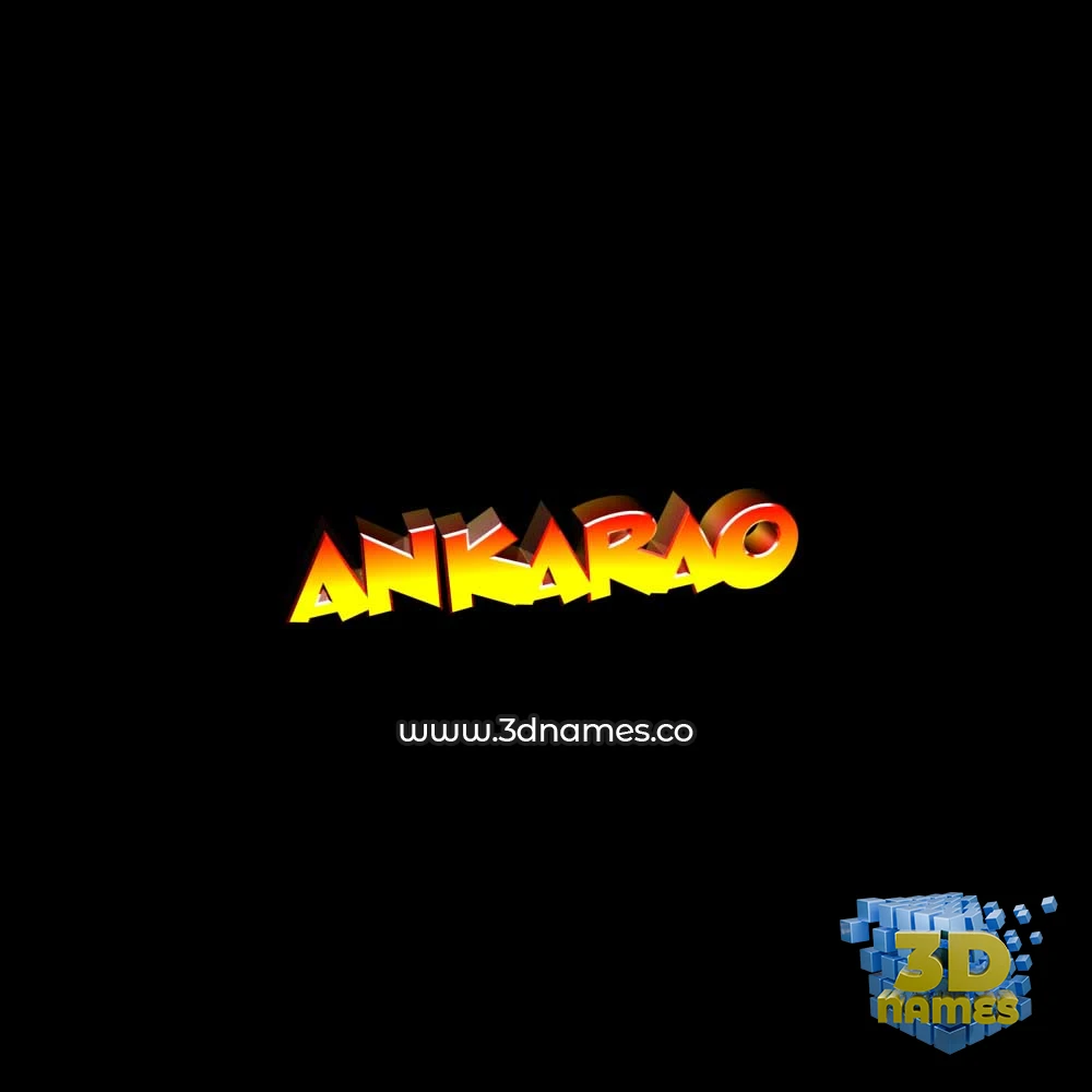 ankarao in Black Background style - 3D name wallpaper