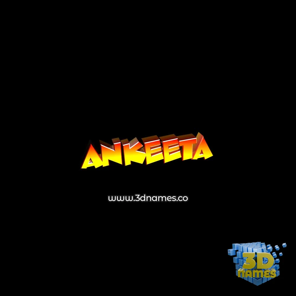 ankeeta in Black Background style - 3D name wallpaper