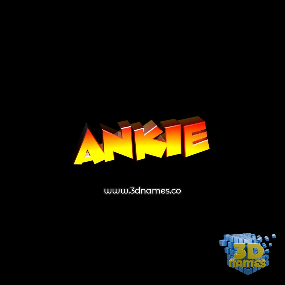 ankie in Black Background style - 3D name wallpaper