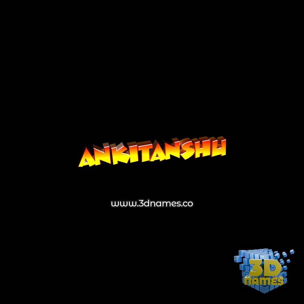 ankitanshu in Black Background style - 3D name wallpaper