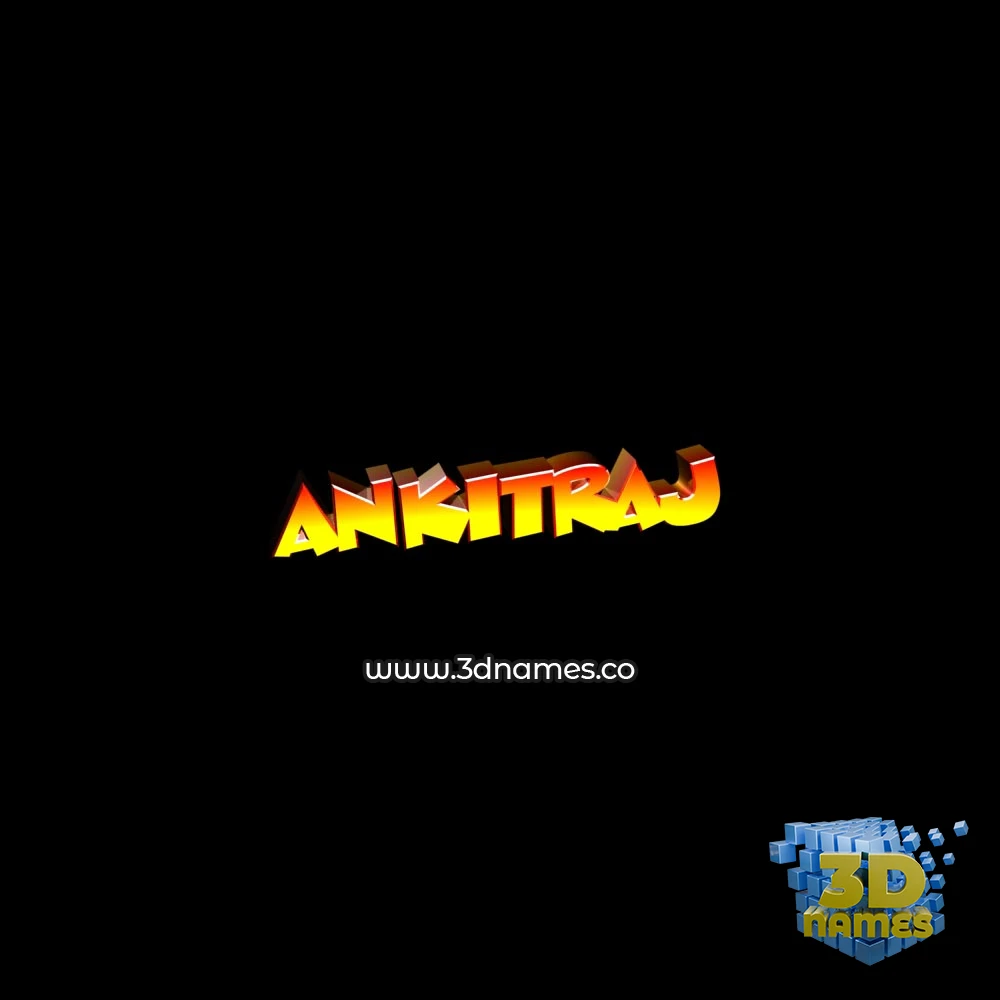 ankitraj in Black Background style - 3D name wallpaper