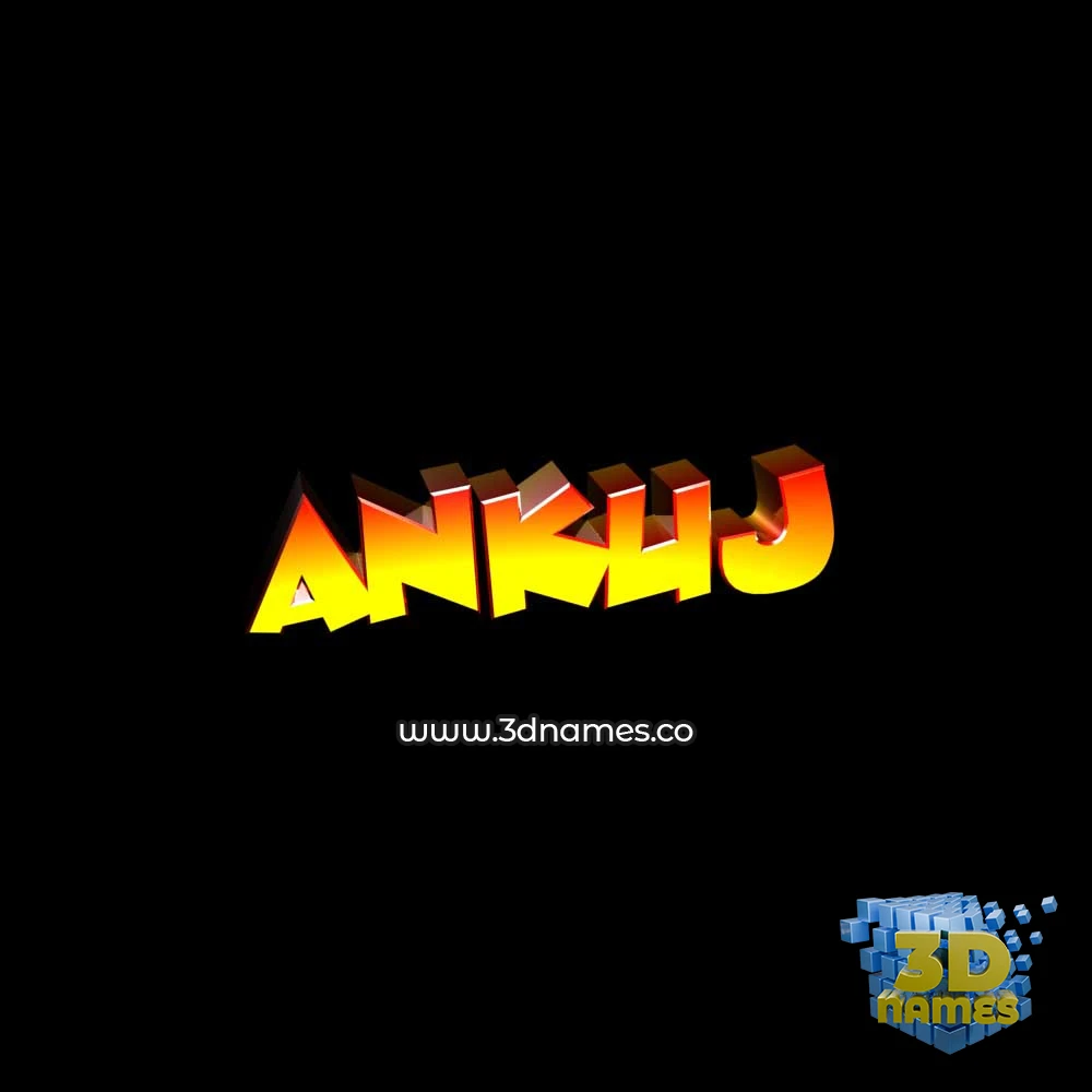 ankuj in Black Background style - 3D name wallpaper