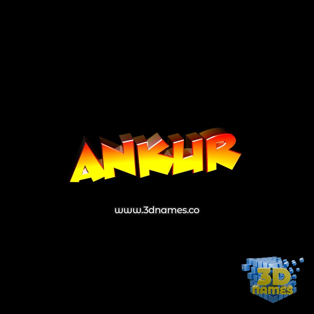 ankur in Black Background style - 3D name wallpaper