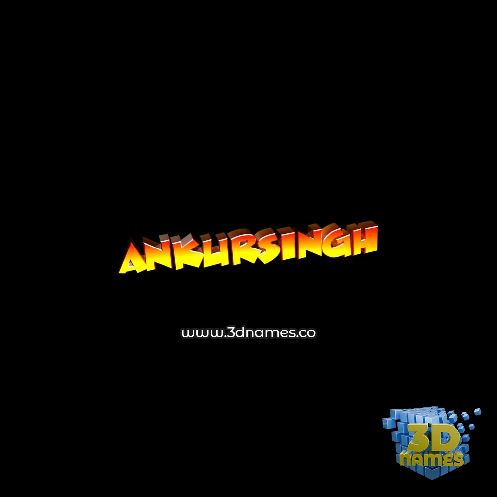 ankursingh in Black Background style - 3D name wallpaper