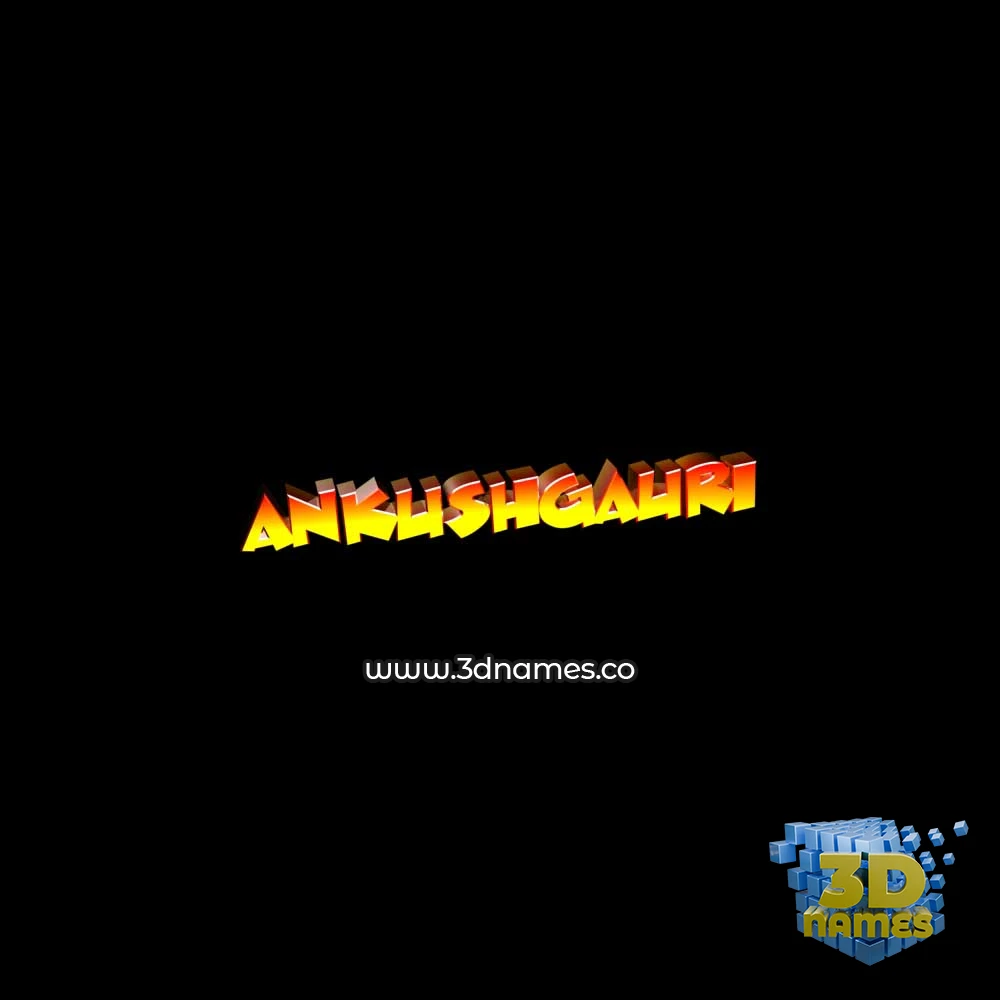 ankushgauri in Black Background style - 3D name wallpaper