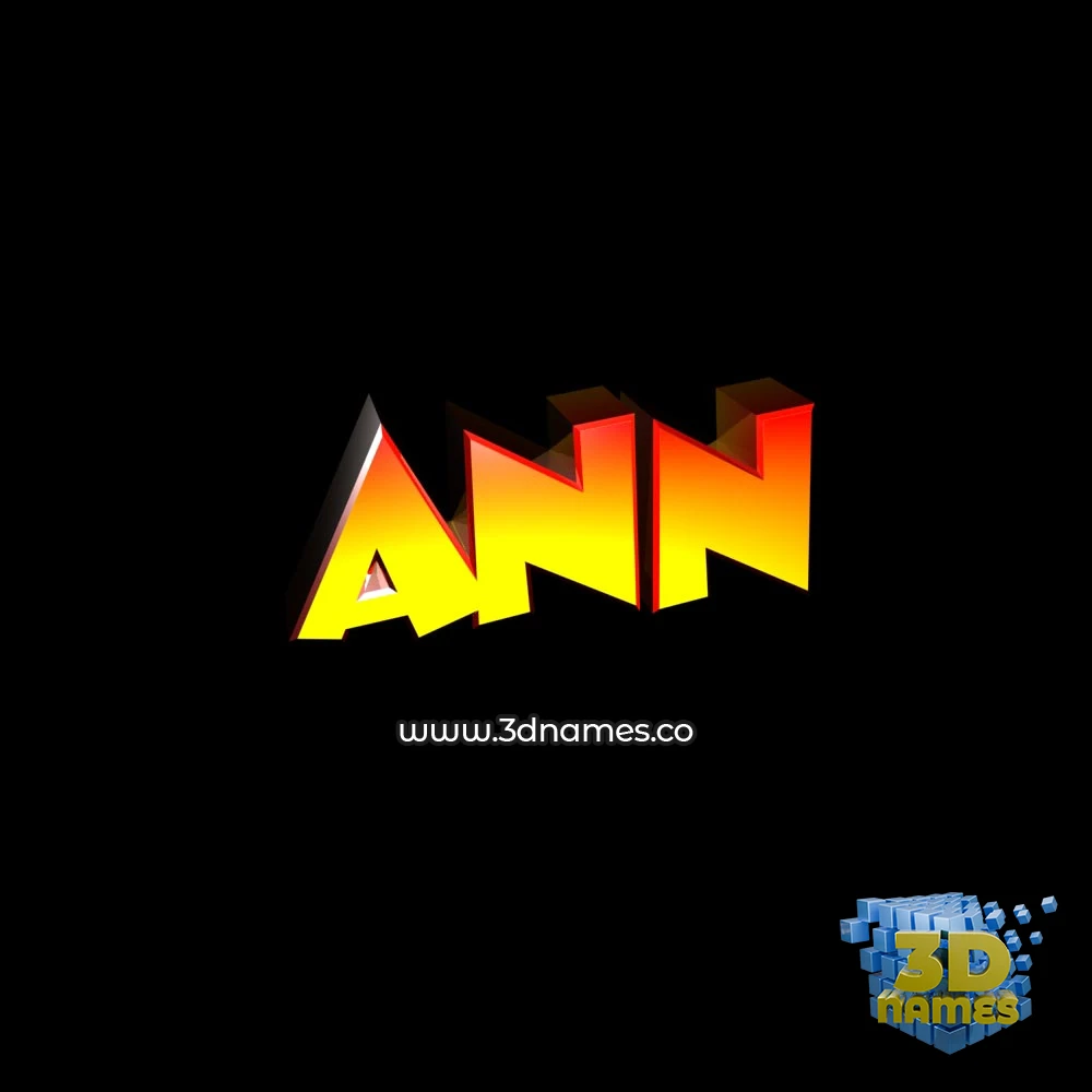 ann in Black Background style - 3D name wallpaper