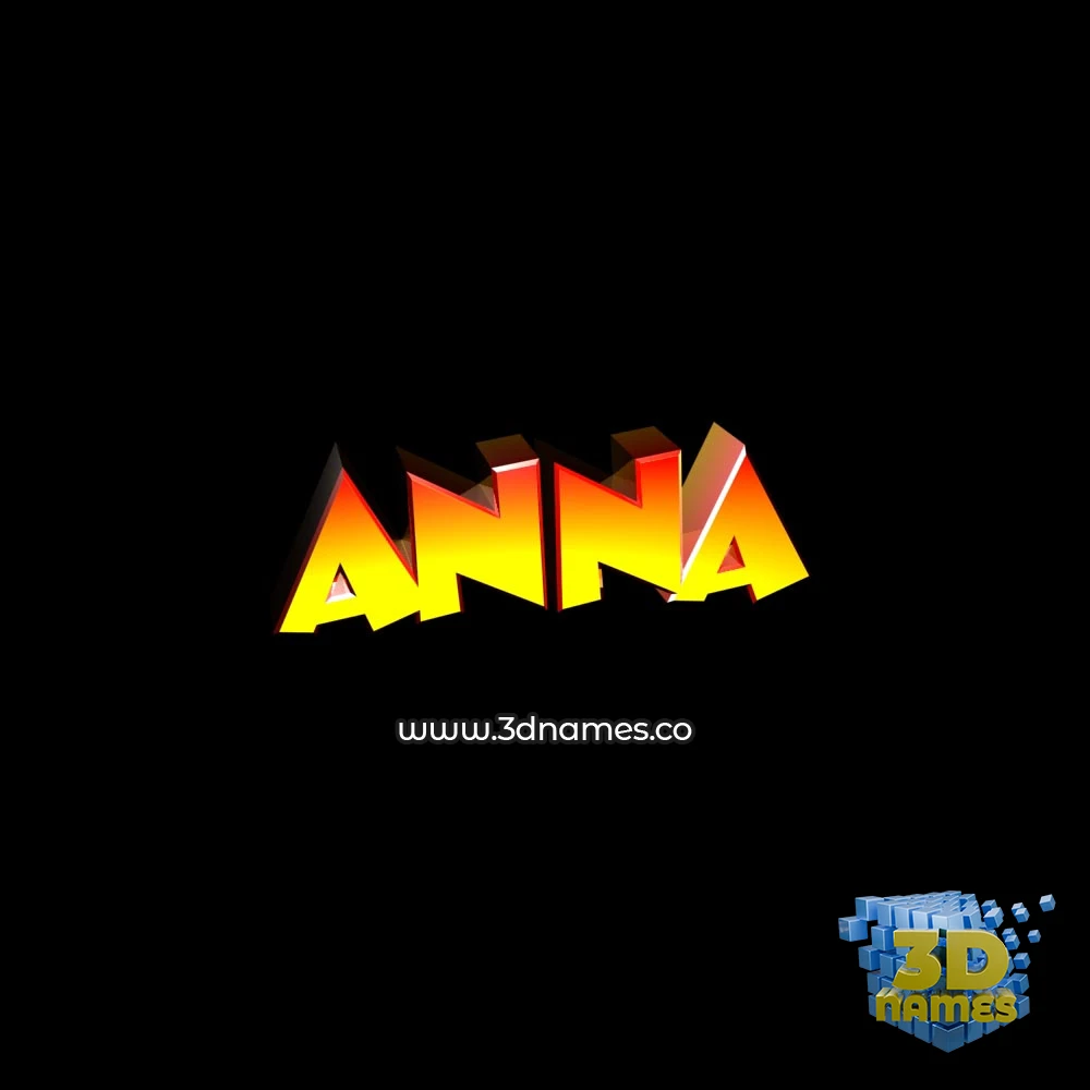 anna in Black Background style - 3D name wallpaper