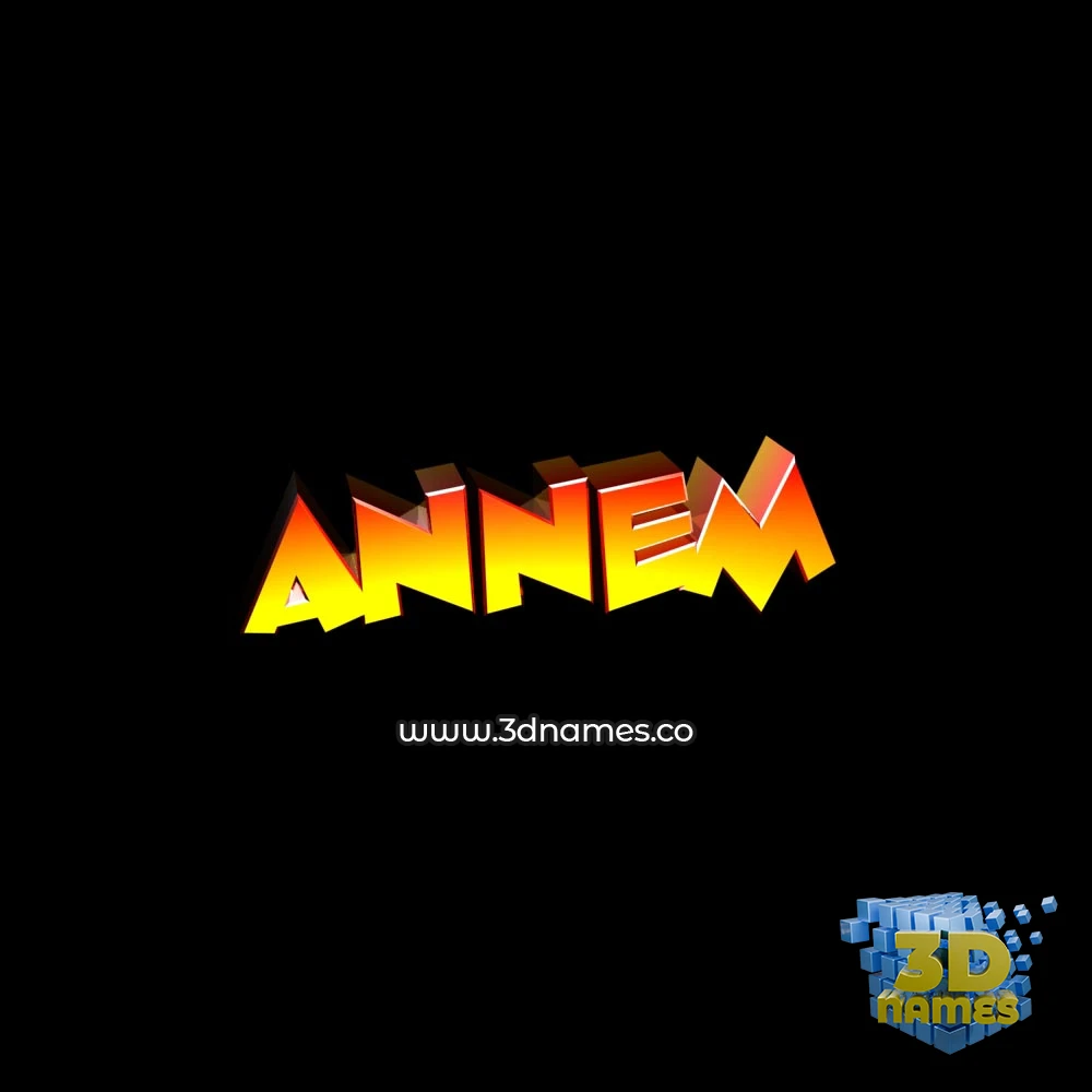 annem in Black Background style - 3D name wallpaper