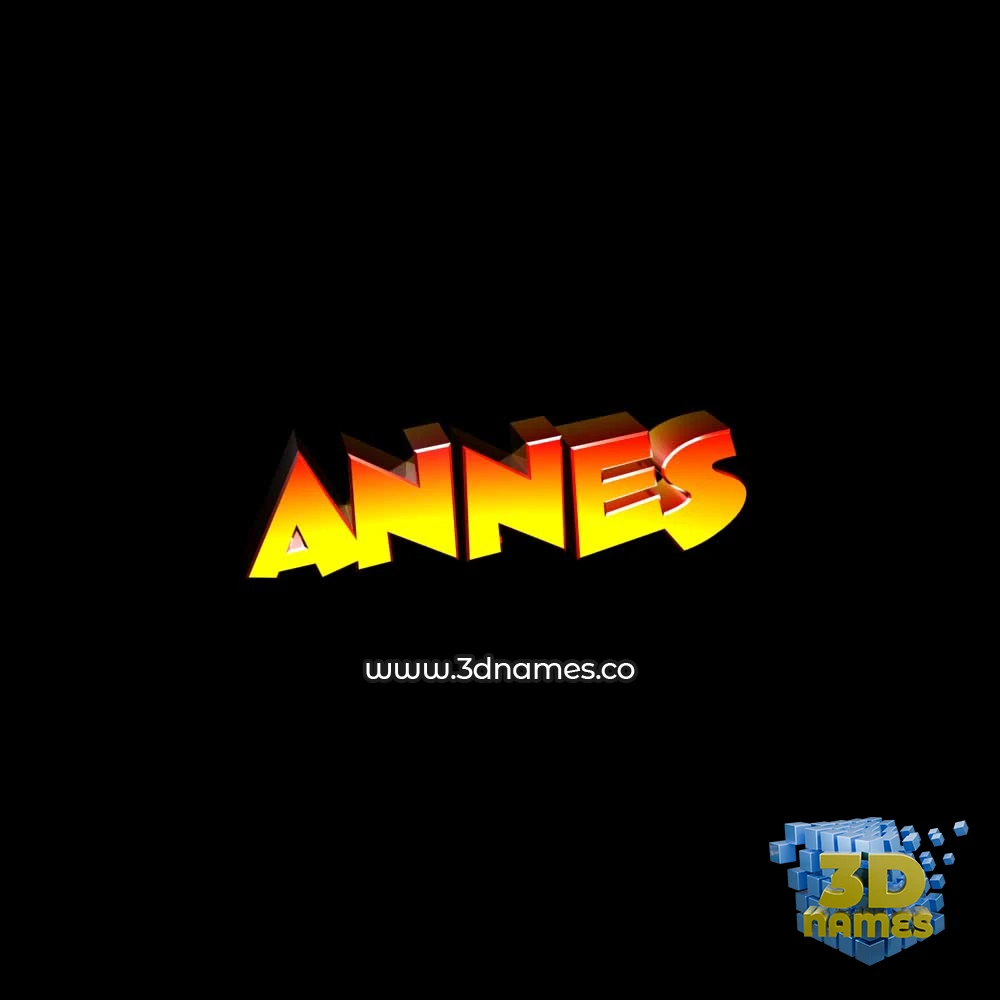 annes in Black Background style - 3D name wallpaper