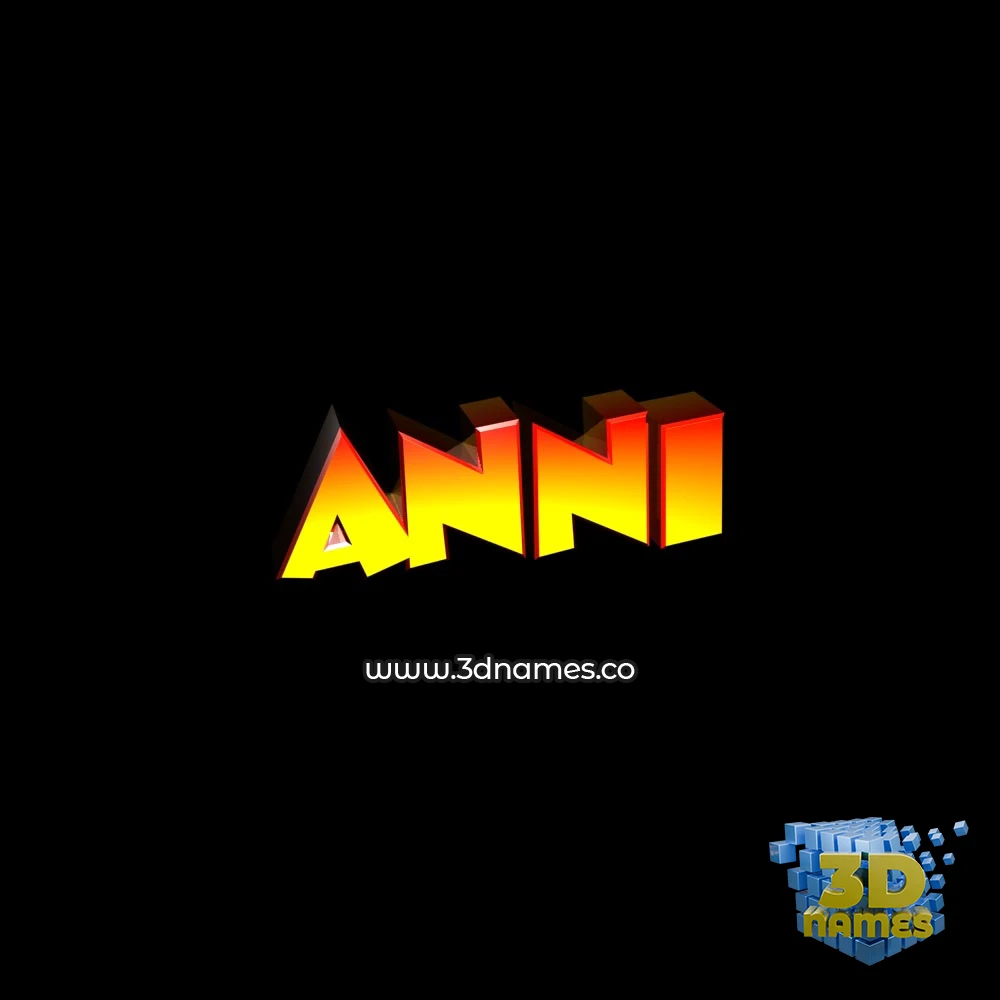 anni in Black Background style - 3D name wallpaper