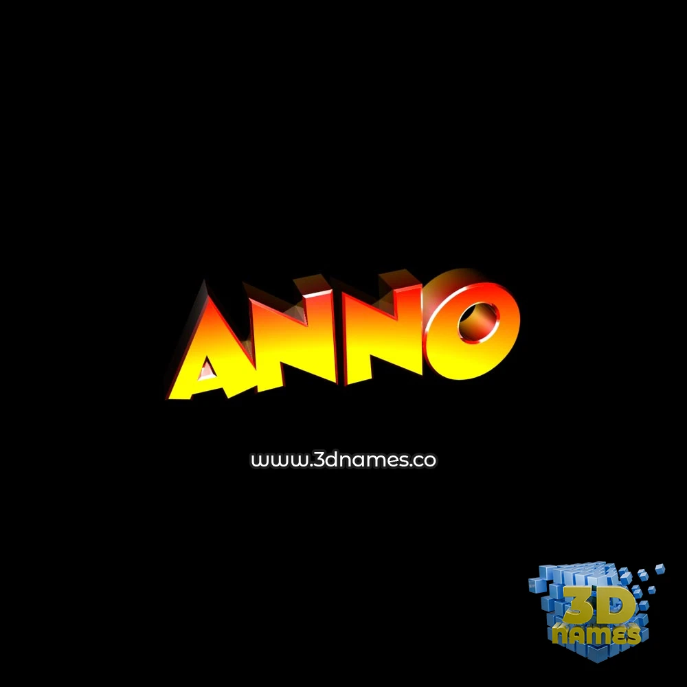 anno in Black Background style - 3D name wallpaper