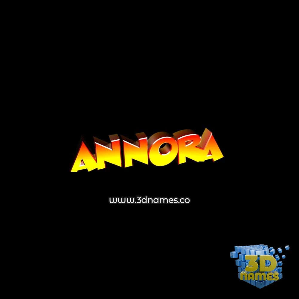 annora in Black Background style - 3D name wallpaper