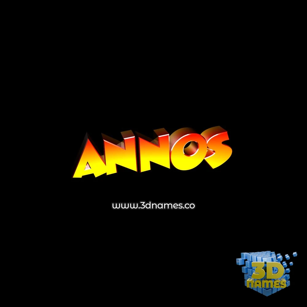 annos in Black Background style - 3D name wallpaper