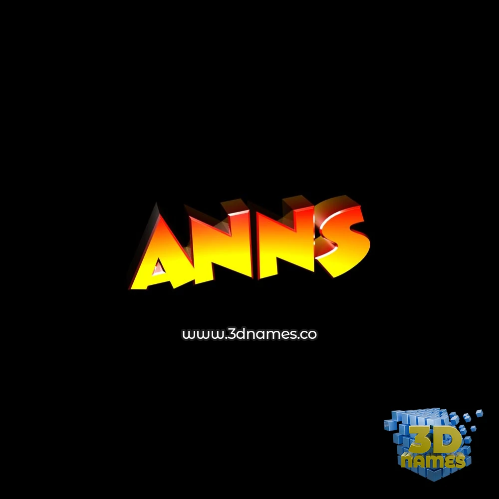anns in Black Background style - 3D name wallpaper
