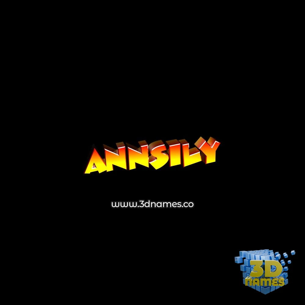 annsily in Black Background style - 3D name wallpaper