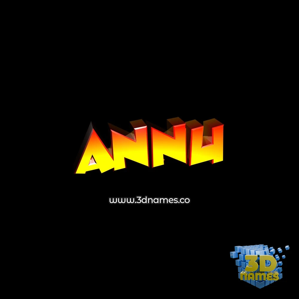 annu in Black Background style - 3D name wallpaper