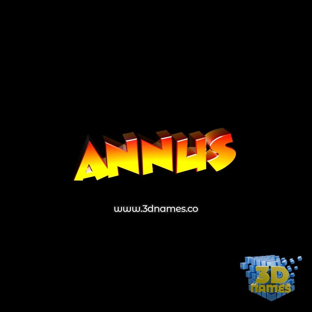 annus in Black Background style - 3D name wallpaper