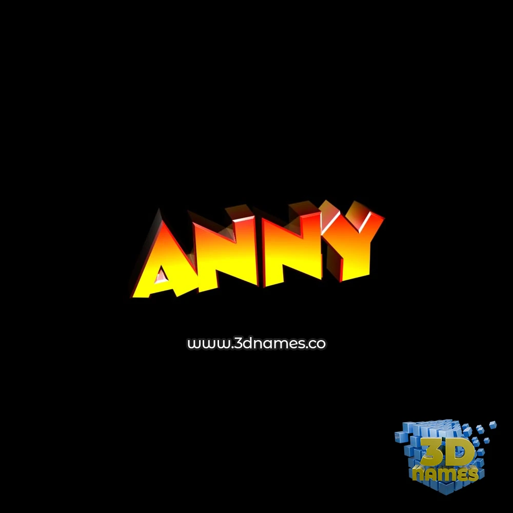 anny in Black Background style - 3D name wallpaper