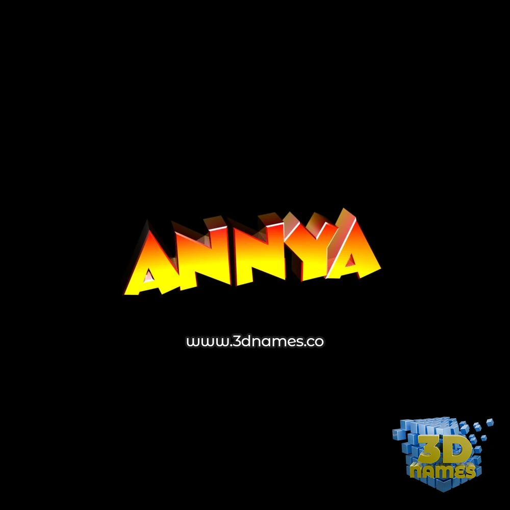 annya in Black Background style - 3D name wallpaper
