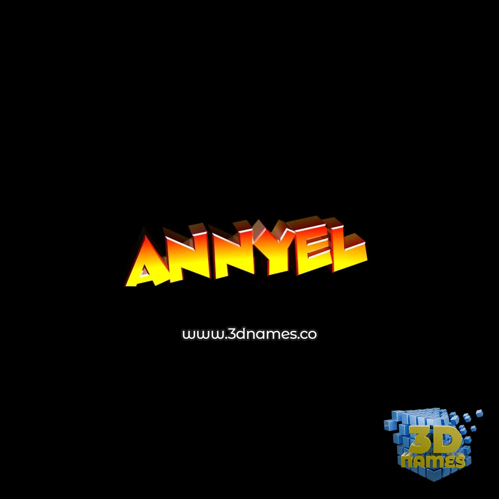 annyel in Black Background style - 3D name wallpaper