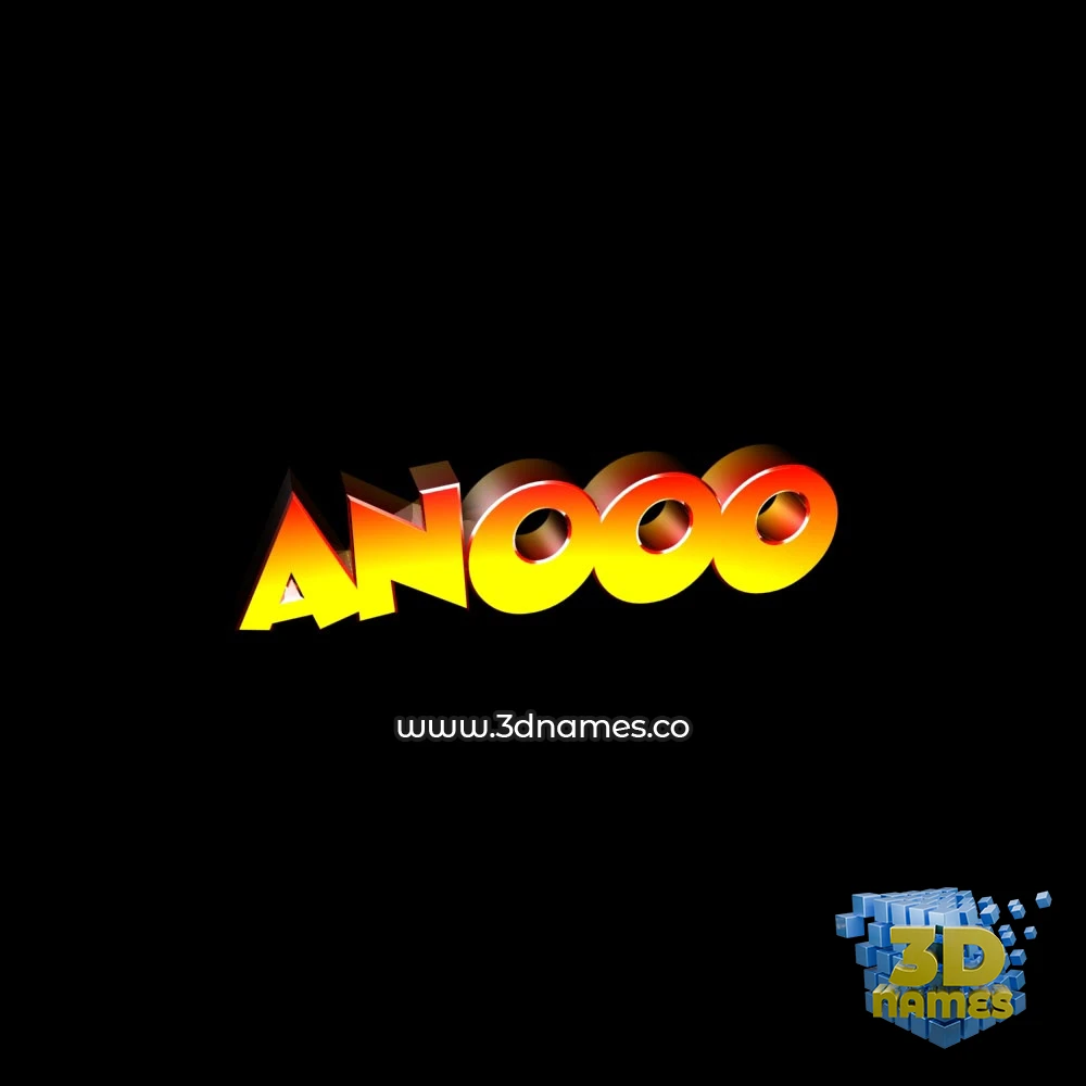 anooo in Black Background style - 3D name wallpaper