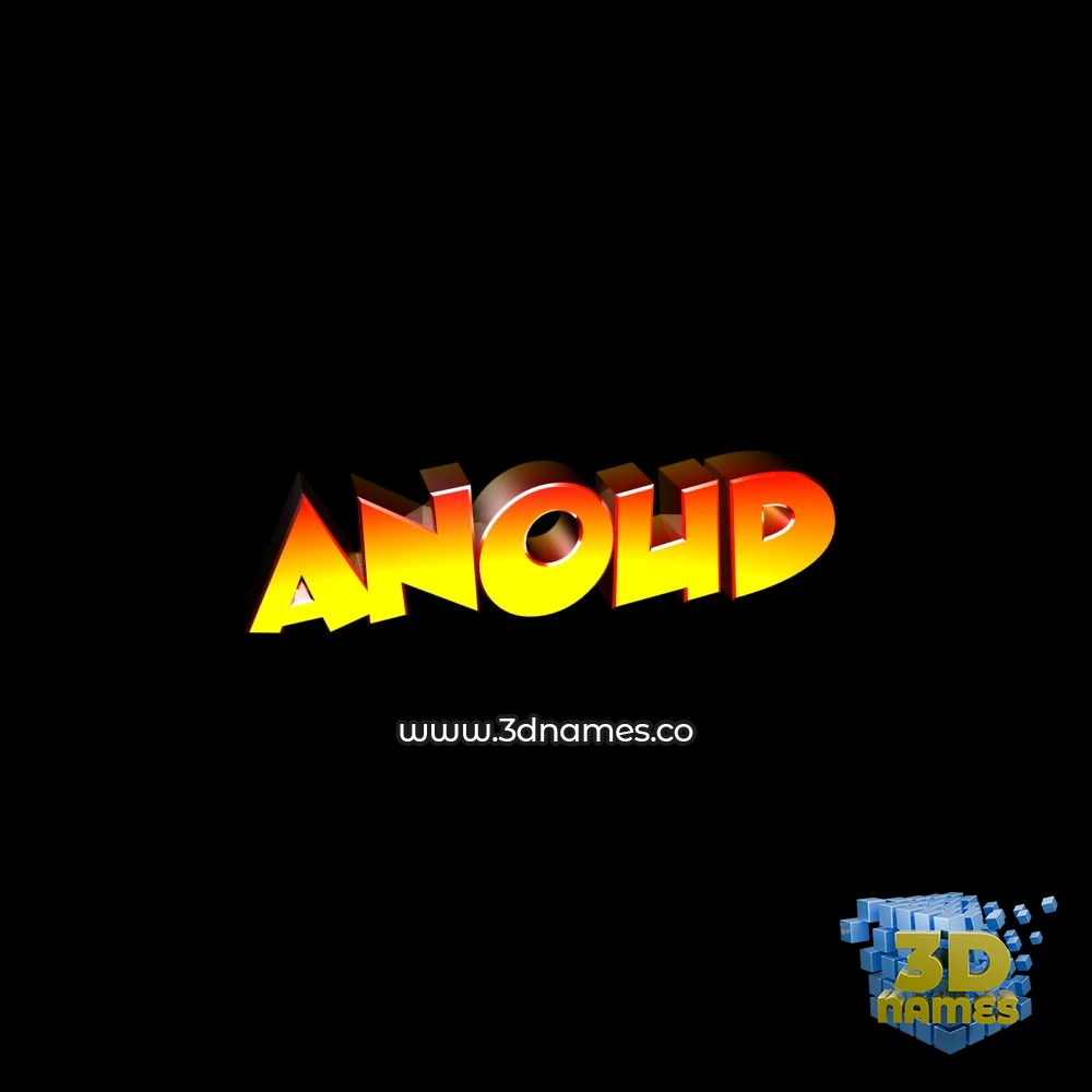 anoud in Black Background style - 3D name wallpaper
