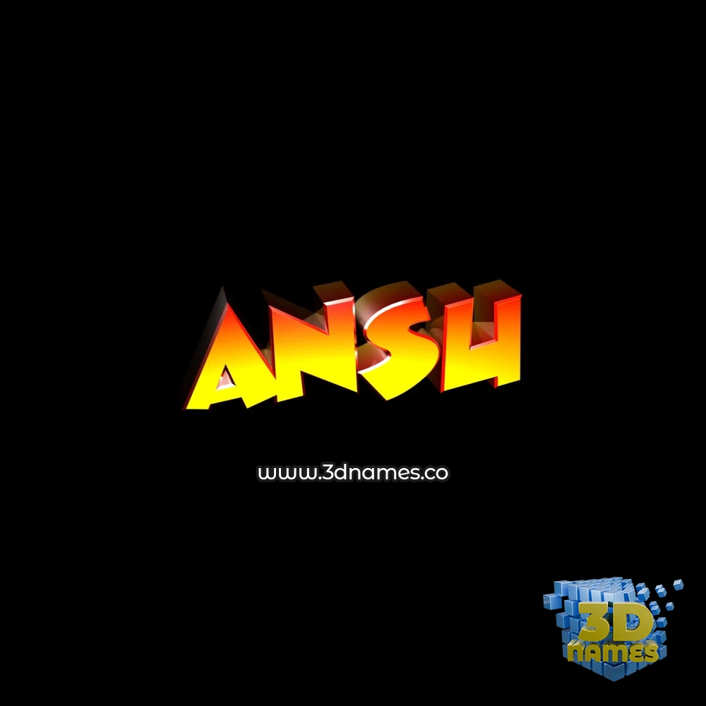 ansu in Black Background style - 3D name wallpaper
