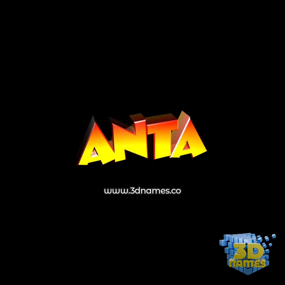 anta in Black Background style - 3D name wallpaper