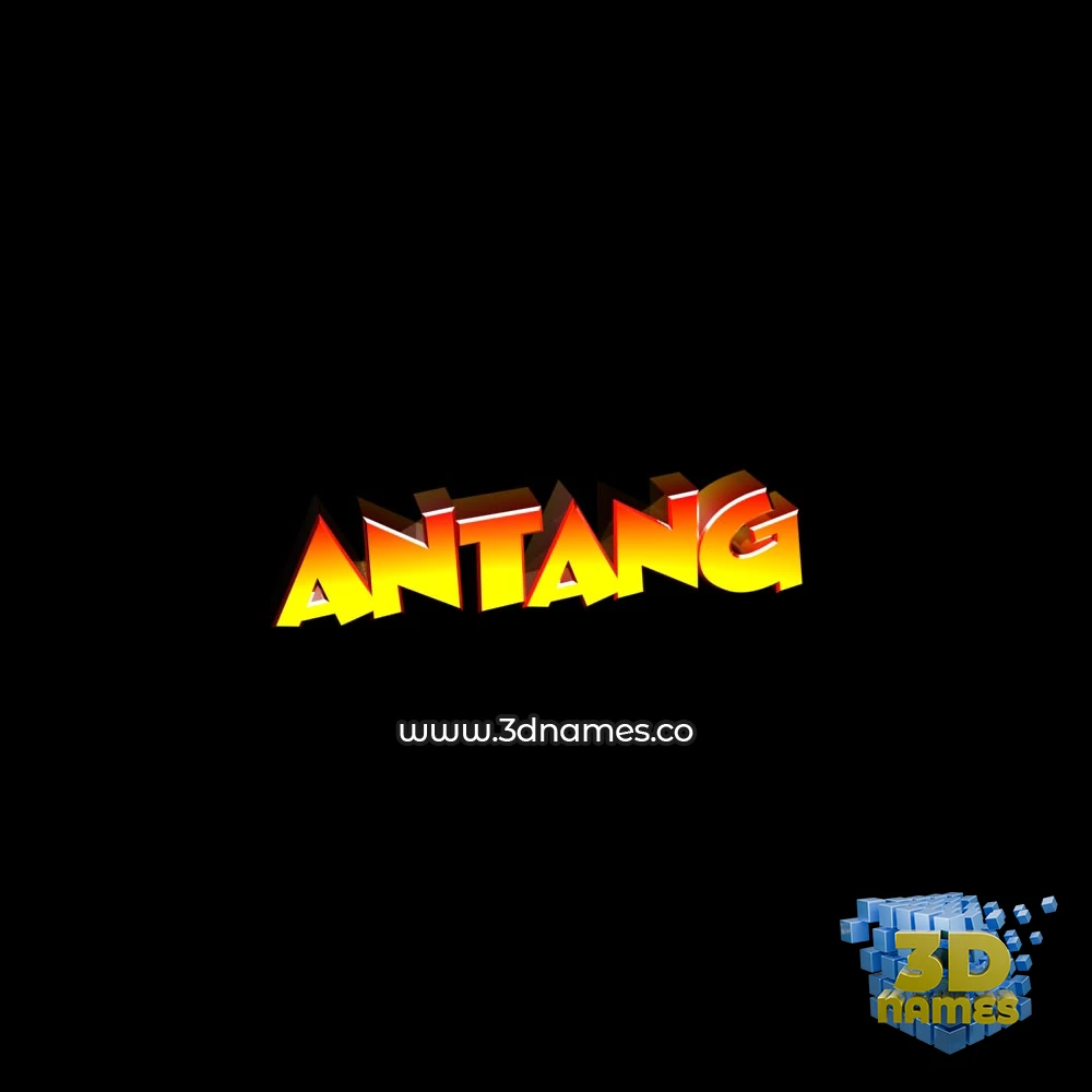 antang in Black Background style - 3D name wallpaper