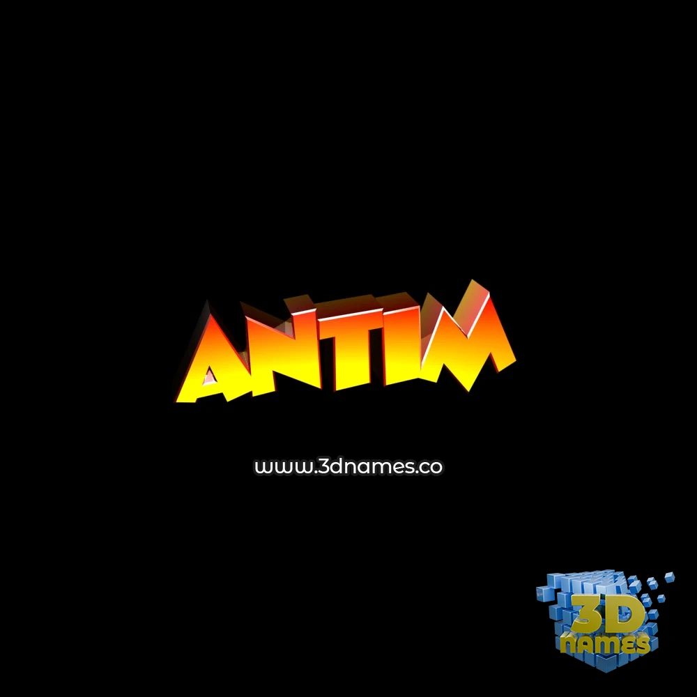 antim in Black Background style - 3D name wallpaper
