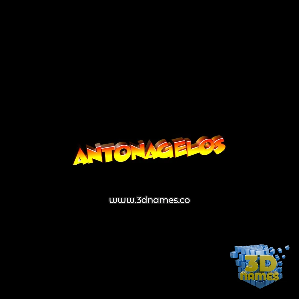 antonagelos in Black Background style - 3D name wallpaper