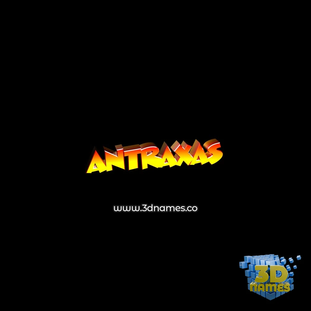 antraxas in Black Background style - 3D name wallpaper